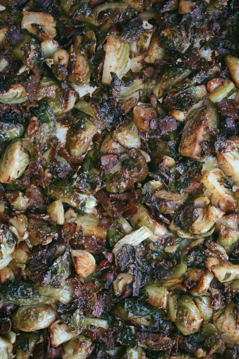 Roasted Brussels Sprouts & Bacon closeup