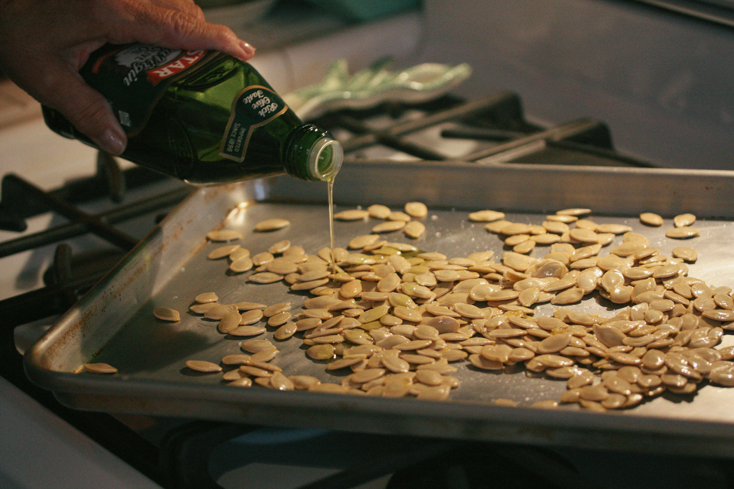 Toss with Olive Oil and Kosher Salt